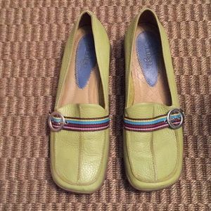 Lime green loafer